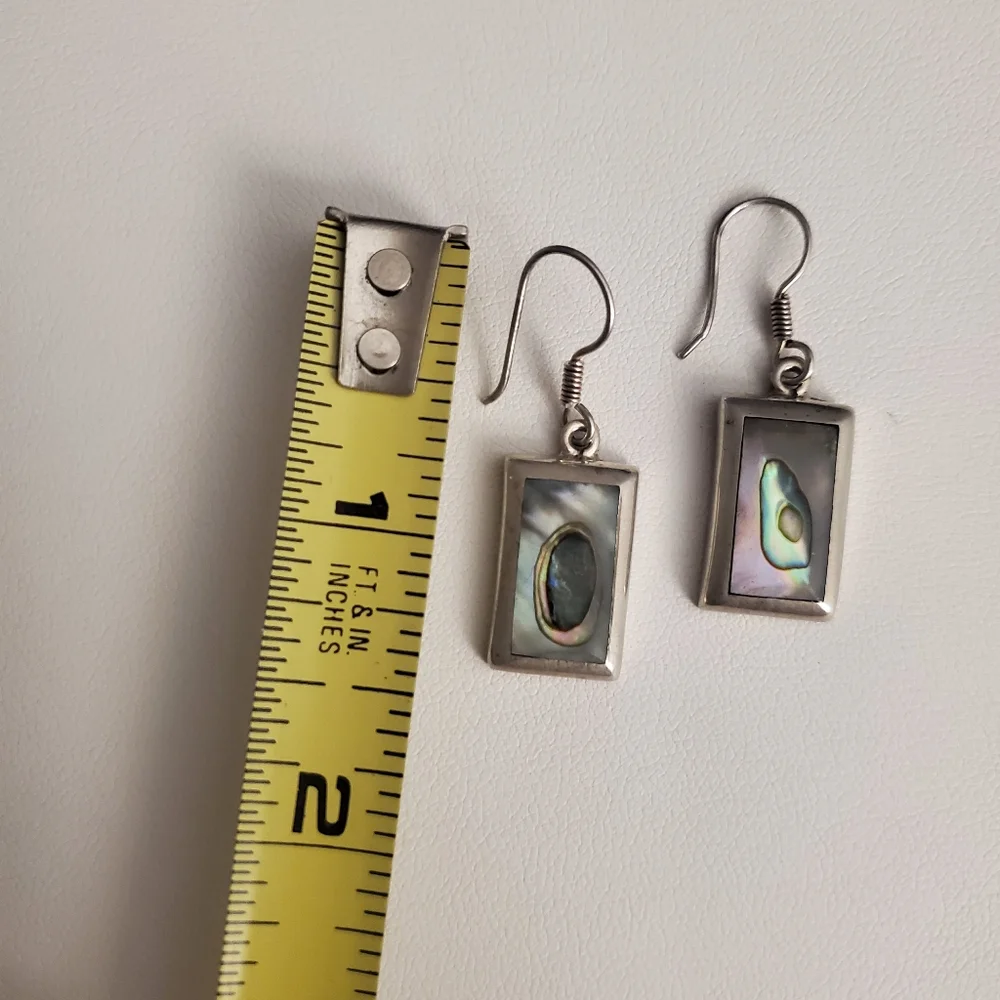 Sterling silver abalone earrings